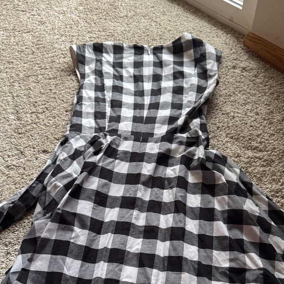 Calvin Klein Black and White Plaid Midi Dress - Picture 5 of 5